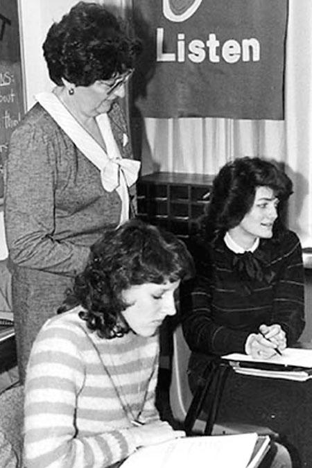 Dr. Anita Baker instructing student circa 1980